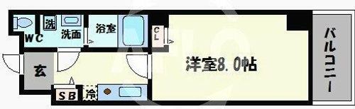 ベルシモンズ桜川の間取り