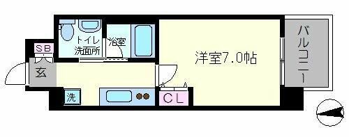 Marks難波南の間取り