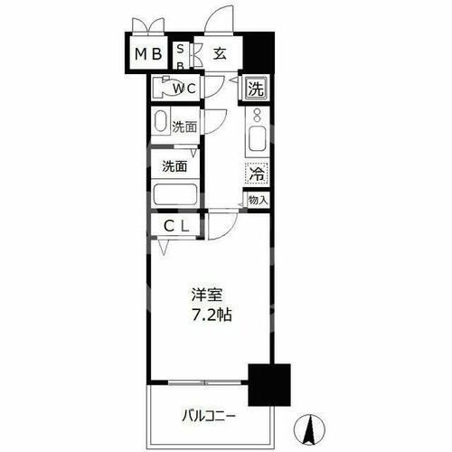 エステムコート南堀江Ⅲチュラの間取り