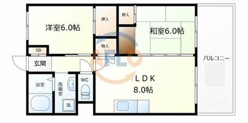 カーサ木津の間取り