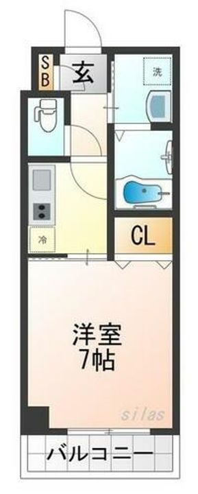 兵庫県川西市火打2丁目(マンション)の賃貸物件の間取り