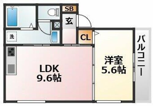 大阪府大阪市東淀川区井高野2丁目(アパート)の賃貸物件の間取り