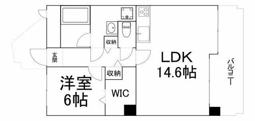 大阪府大阪市城東区蒲生1丁目(マンション)の賃貸物件の間取り