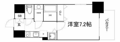 大阪府大阪市東成区中本2丁目(マンション)の賃貸物件の間取り