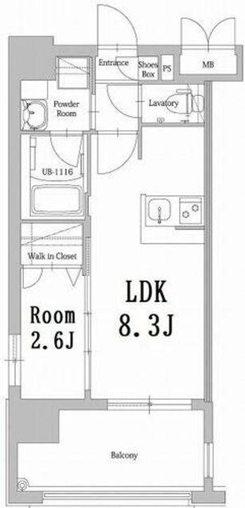 福岡県福岡市東区香椎駅前2丁目(マンション)の賃貸物件の間取り