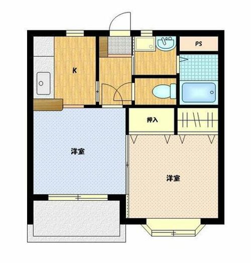 豊西マンションⅡ302の間取り