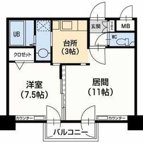 藤井ビル北23条Ⅱ803の間取り