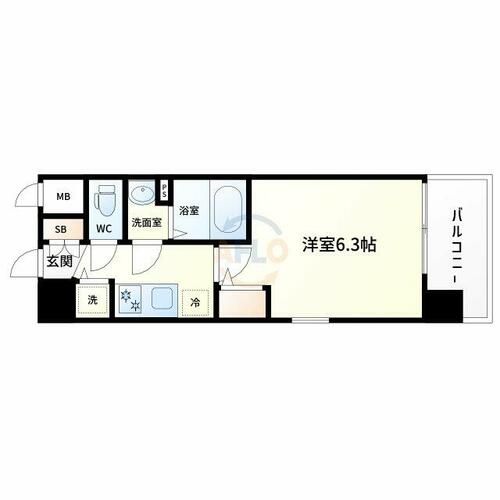 エスリード難波ザゲートの間取り