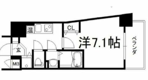 アスヴェル大阪城WESTII1004の間取り