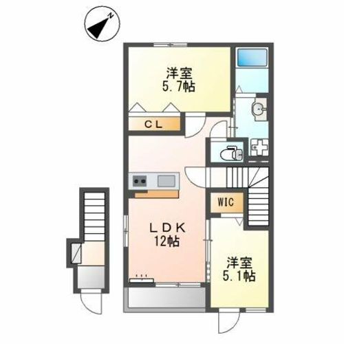 モイス・シャーム熊取の間取り