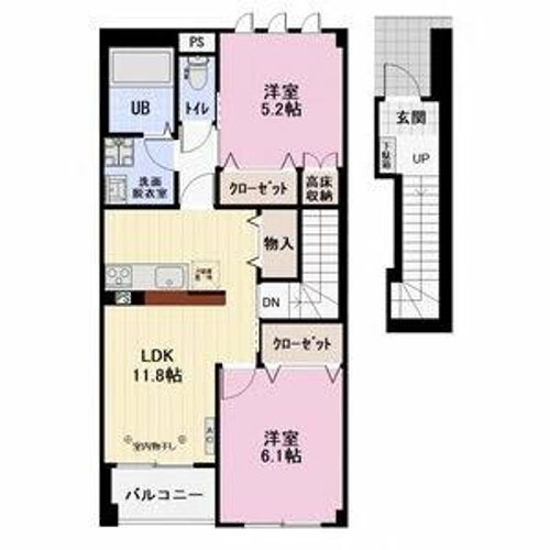 Polaris峯 Aの間取り