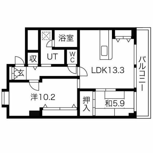 コスモツインパレスの間取り