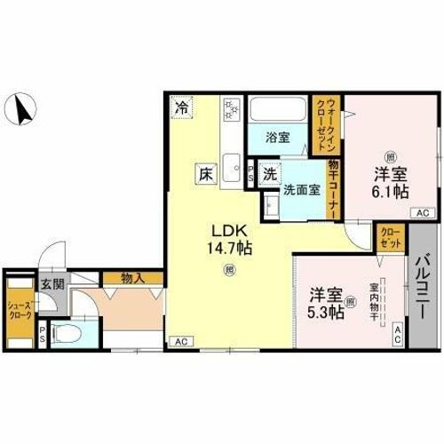 パサログランデ羽衣の間取り
