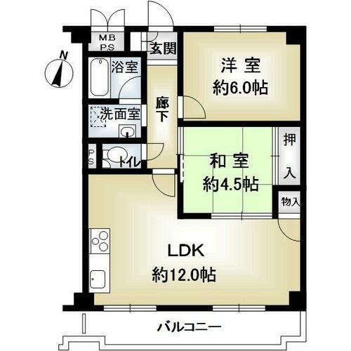 ハイツ山田南の間取り