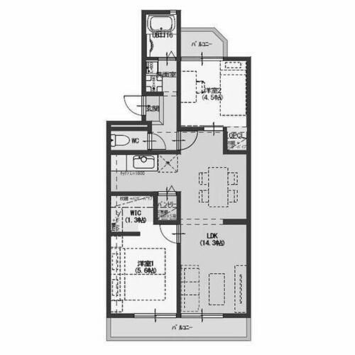 サンライフ六名の間取り
