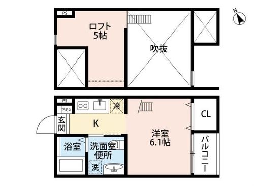 愛知県名古屋市緑区鳴海町字京田(アパート)の賃貸物件の間取り