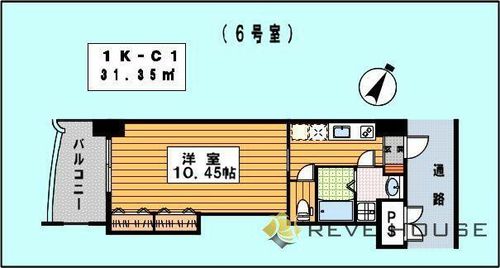 福岡県福岡市博多区中洲5丁目(マンション)の賃貸物件の間取り