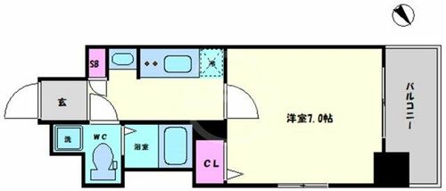 ジュネーゼグラン福島ミラージュの間取り