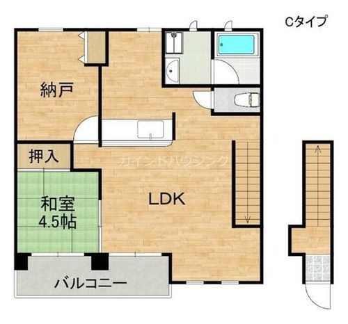 コウジィコート Ⅰ・Ⅱ番館の間取り