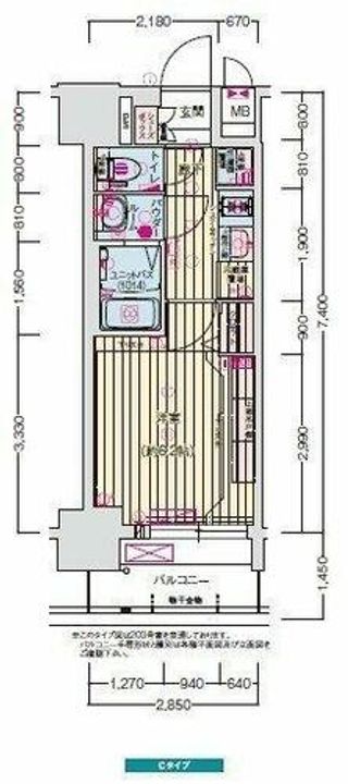 プレサンス名古屋ルクソリアの間取り