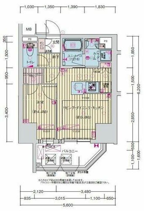 プレサンス丸の内サージュの間取り