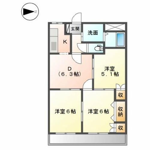 グランドール佐渡の間取り