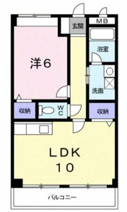 大阪府羽曳野市樫山(マンション)の賃貸物件の間取り