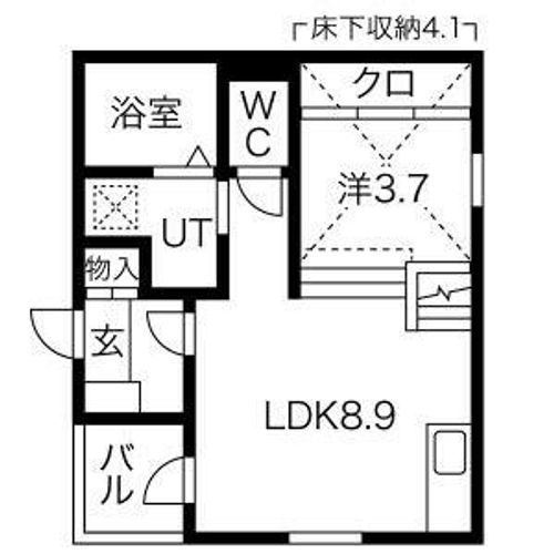 愛知県名古屋市港区津金2丁目(アパート)の賃貸物件の間取り