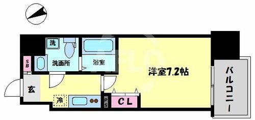 アドバンス大阪ルーチェの間取り