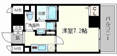 フォーチュン心斎橋イーストの間取り