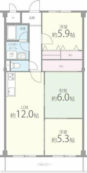 リーヴァ三日市の間取り