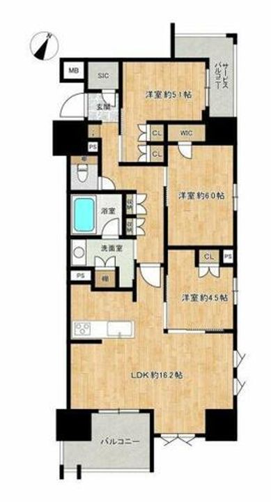 レーベン長岡天神CRESISTの間取り