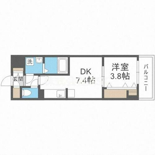 CITY PAL CREST TANIMACHI804の間取り
