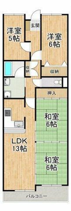 サンパレス21泉北の間取り