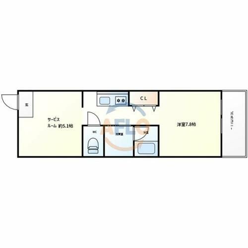 クレンツロジェ天王寺南の間取り