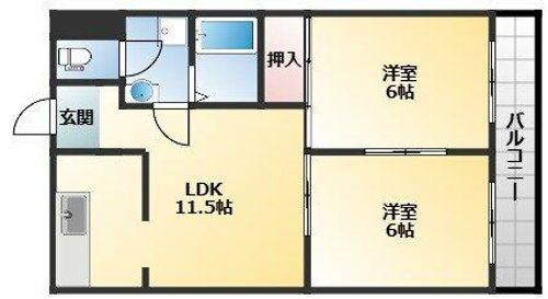 サンローゼ松原の間取り