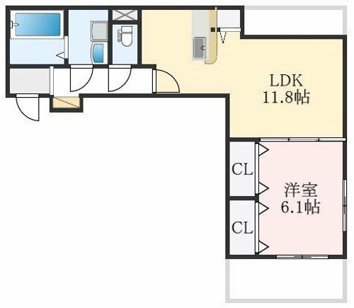 大阪府和泉市阪本町(アパート)の賃貸物件の間取り