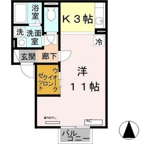 大阪府大阪市平野区加美北3丁目(アパート)の賃貸物件の間取り