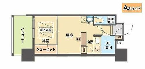 福岡県福岡市中央区那の川2丁目(マンション)の賃貸物件の間取り