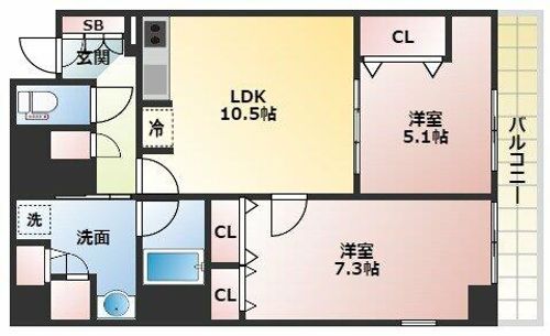 BRAVI南堀江の間取り