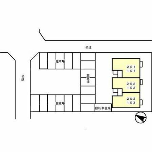 ファミール二池202の地図