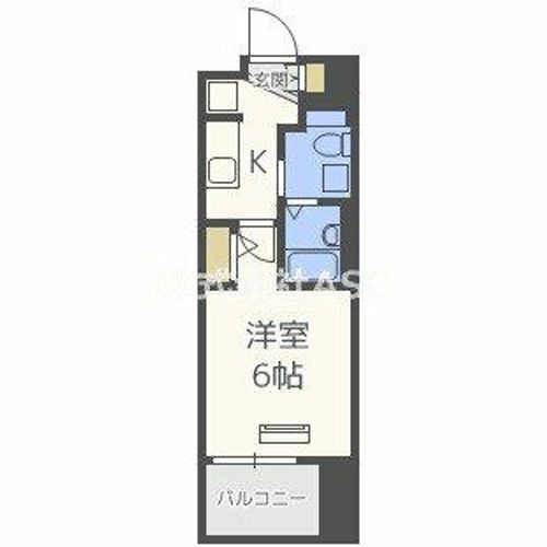 エステムプラザ大手前エヴァース202の間取り