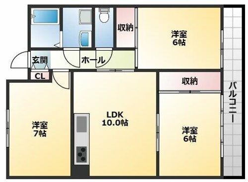 プラム離宮302の間取り