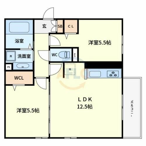 仮称)D-ROOM東住吉区南田辺4丁目の間取り