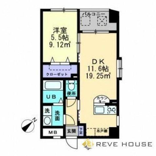 福岡県福岡市南区向野2丁目(マンション)の賃貸物件の間取り