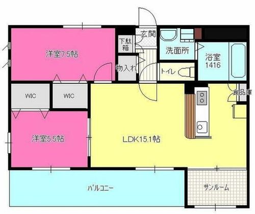 クレール池之表の間取り