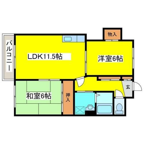 清田サンハイム羊ヶ丘通り403の間取り