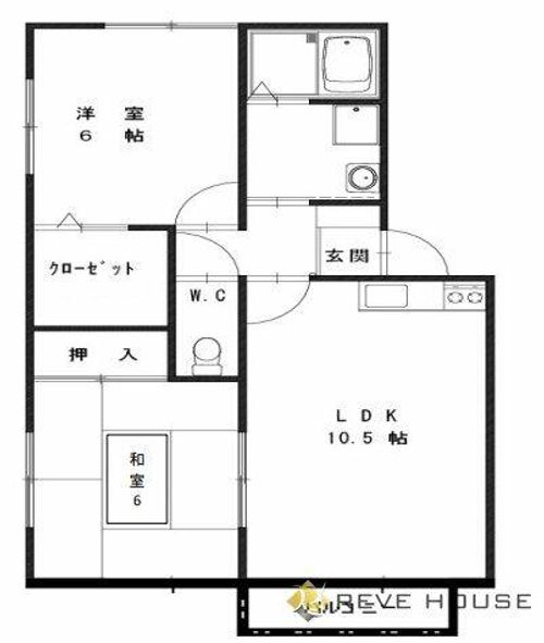 福岡県福岡市早良区田隈1丁目(アパート)の賃貸物件の間取り
