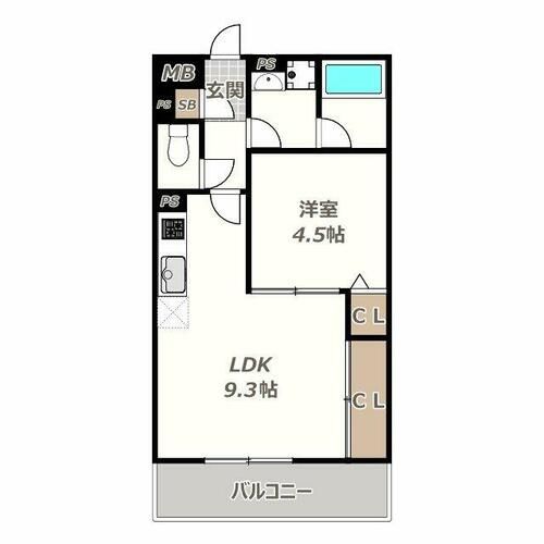 KTIレジデンス阿倍野205の間取り