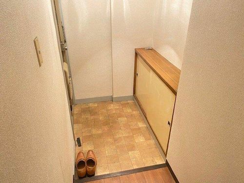 手柄コーポ1号館9Aの玄関